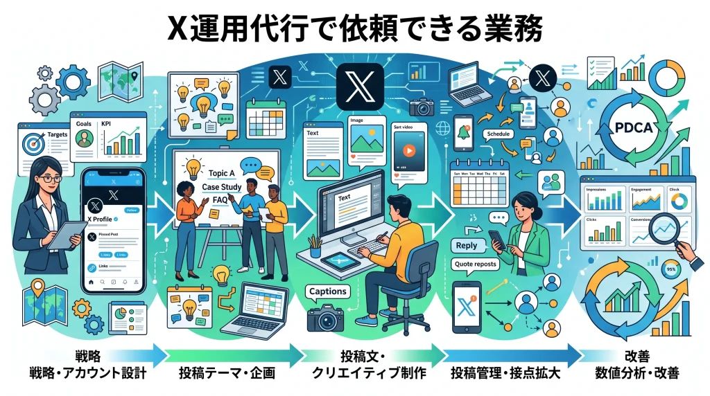 3. X運用代行で依頼できる業務