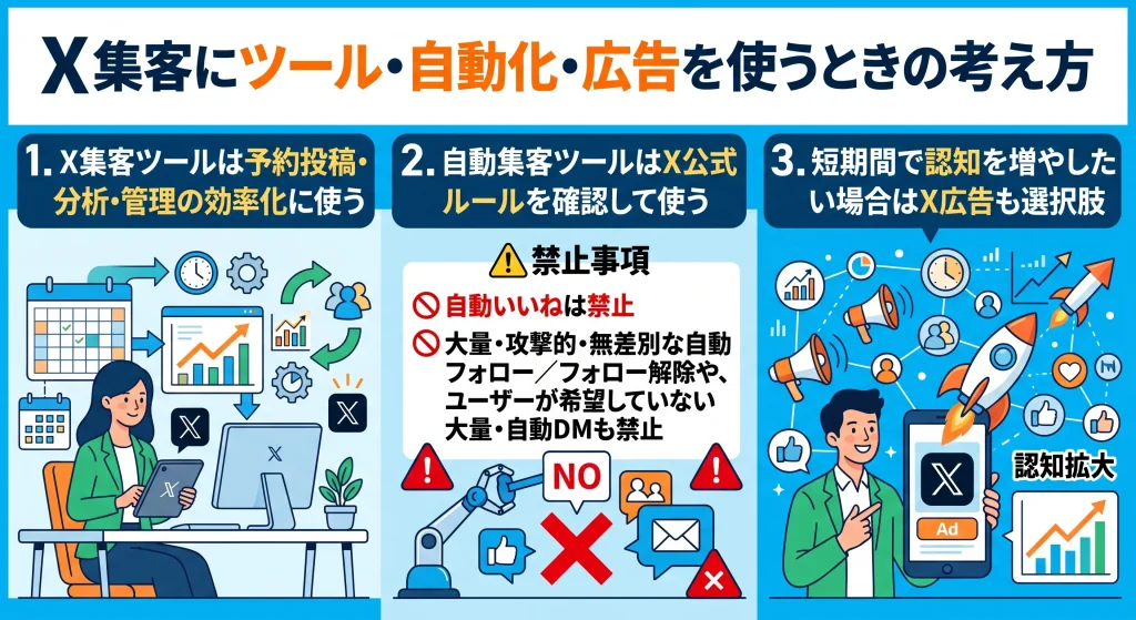 8. X集客にツール・自動化・広告を使うときの考え方