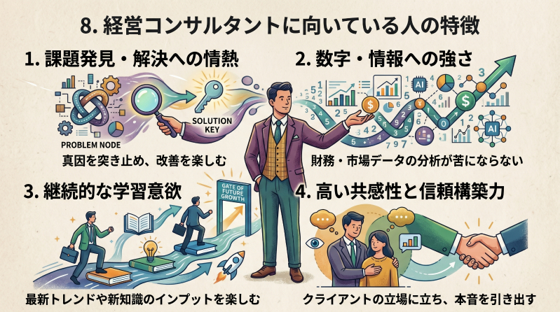 8. 経営コンサルタントに向いている人の特徴