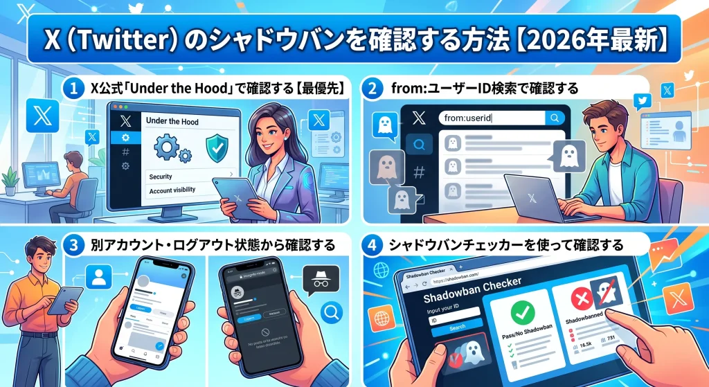1. X（Twitter）のシャドウバンを確認する方法【2026年最新】