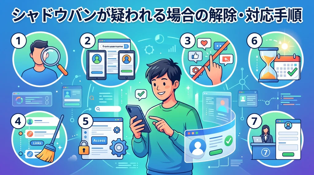 7. シャドウバンが疑われる場合の解除・対応手順