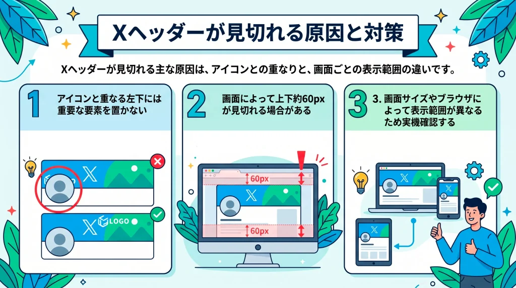3. Xヘッダーが見切れる原因と対策
