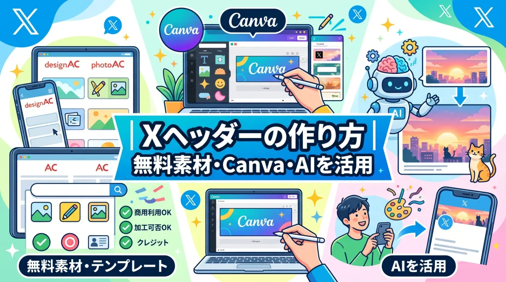 4. Xヘッダーの作り方｜無料素材・Canva・AIを活用