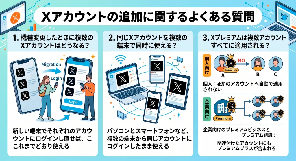 7. Xアカウントの追加に関するよくある質問