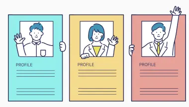 複数の選択肢を比較検討するイラスト