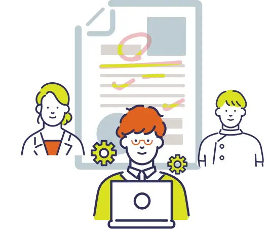 専門スタッフに相談するイメージイラスト